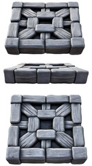 3D Gray Stone Paving Illustration Background