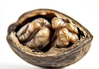 Fototapeta premium Close-up of opened walnut shell