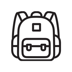 Backpack icon in trendy outline style design. Vector graphic illustration. Backpack icon for website design, logo, app, and ui. .EPS 10