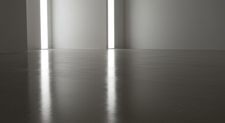 Minimalist Interior with Light Illustration