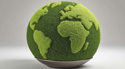 Moss-covered sphere, ESG investment, sustainable finance, eco-friendly concept - pattern background seamless texture