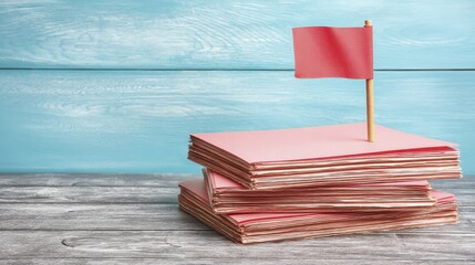 Red rectangular bookmark with rounded corners, ideal for books - bookmark supply macro tool