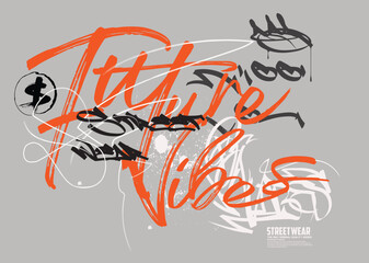 Urban typography hipster street art. t-shirt print typography, graffiti slogan print, Denim stylish t-shirt and apparel graphick design. t shirt graphics print, Casual active generation.  future art