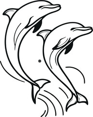 Dolphin Performing a Jump in the Sea