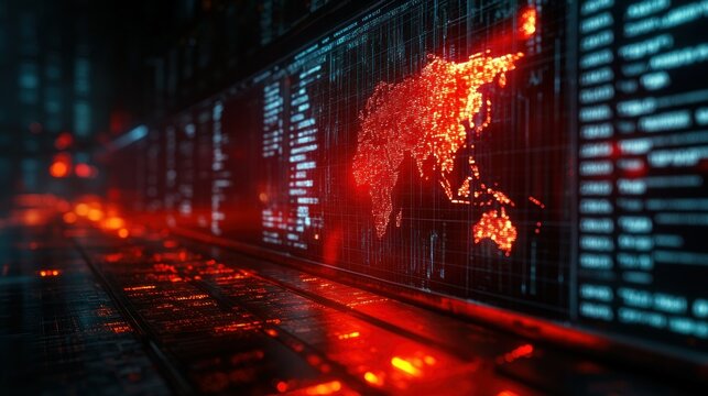 Global data analysis,  red alert