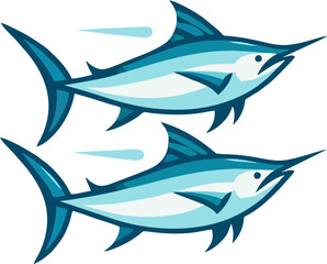 Smooth Line Blue Marlin for Digital Use