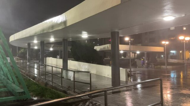 Strong Winds Sweep Through Hong Kong As Typhoon Saola Hits