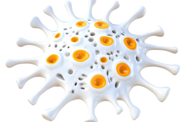 3D Illustration Of A Virus With Transparent Background