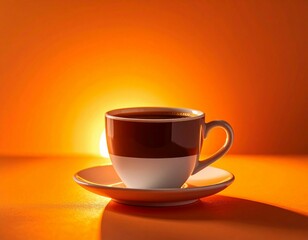 Obraz premium hot americano with cup with a natural lighting