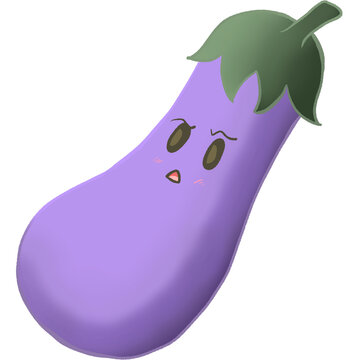Purple eggplant cute