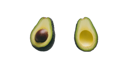 Avocado on a white background