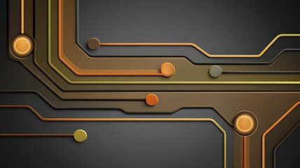 Futuristic digital circuit board background, ideal for tech or business presentations - glowing graphic design