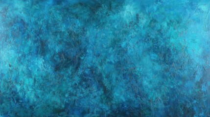 Obraz premium A vibrant teal abstract painting with textured surface.