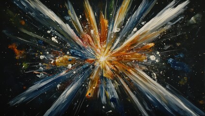 Abstract explosion in space