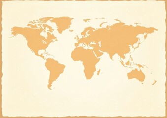 World map, vintage style