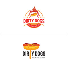 Dirty dog vector design template