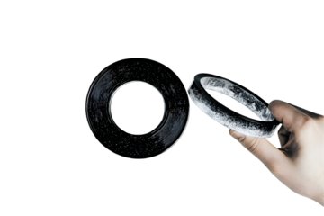 Hand Holding Glowing Smoke Rings Illustration