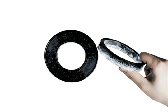 Hand Holding Glowing Smoke Rings Illustration