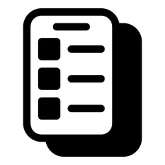 File with check box icon for tasks and exam