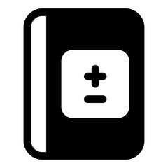 Math book icon for education and calculations