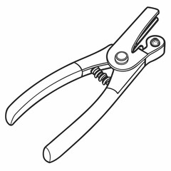 Illustration Of Eyelet Pliers Hand Tool Metal Work Equipment Object