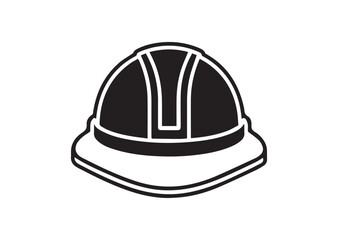 Hard hat Icon, Hard hat silhouette vector