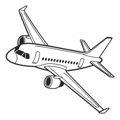 Airplane Illustration In Vector Format Aviation And Transportation Themed Design