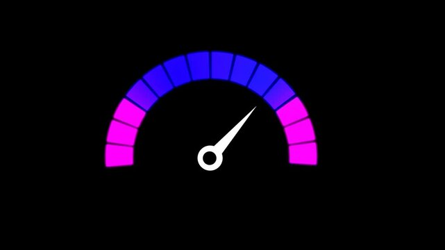 speed meter animation., speedmeter icon, animated car fuel dashboard moving up sign or speed rpm meter concept motion graphic. speed indicator, speedometer.