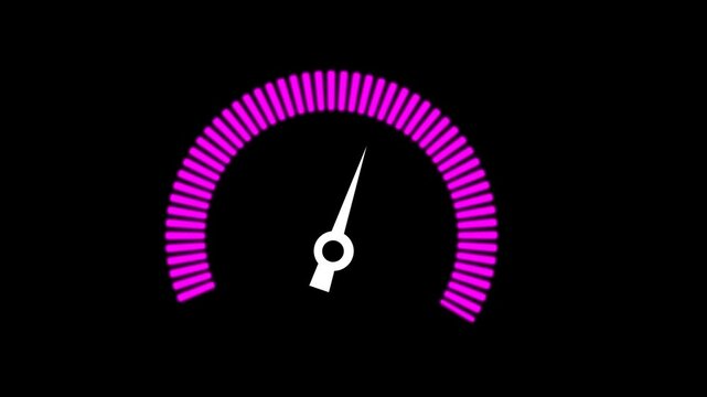 speed meter animation., speedmeter icon, animated car fuel dashboard moving up sign or speed rpm meter concept motion graphic. speed indicator, speedometer.