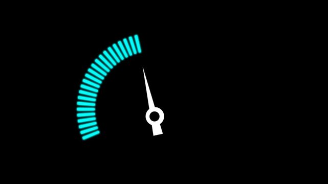 speed meter animation., speedmeter icon, animated car fuel dashboard moving up sign or speed rpm meter concept motion graphic. speed indicator, speedometer.