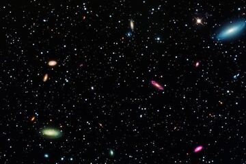 Cosmic tapestry of distant galaxies