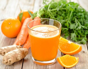 orange carrot ginger juice, a vibrant and refreshing immunity booster
