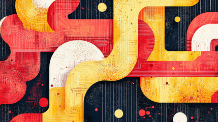 Vibrant animal textiles illustration features bold, colorful designs and copy space for text, creating a visually engaging modern graphic wallpaper for any use.