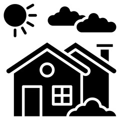 Residential Home glyph icon