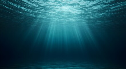 Dark blue ocean surface seen from underwater
