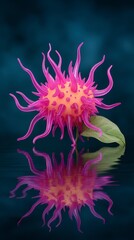 Abstract Purple Glass Sculpture  Cosmic Art  8K  High Detail  Reflection