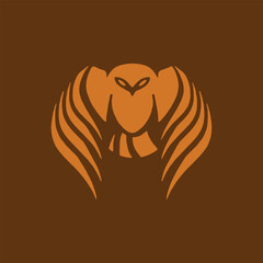 vector illustration of a eagle for logo