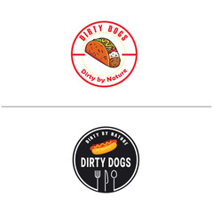 Hot dog vector design template