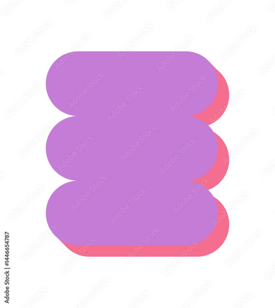 Canvas Prints brutalist abstract shape sticker. minimal icon with a bold figure and bubble element. contemporary s