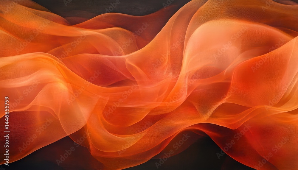 Aufkleber Abstract Orange Waves Texture Background with Dynamic and Vibrant Gradient Colors for Modern Art Design Element with a Fluid and Flowing Motion Effect