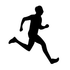 vecor silhouette of running people