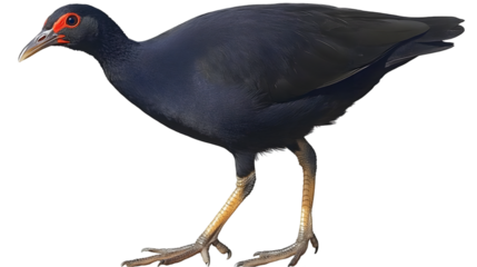 Isolated Black Bird Illustration With Transparent Background