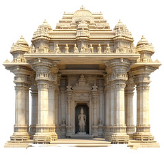 Obraz premium 3D Indian Temple Illustration With Transparent Background