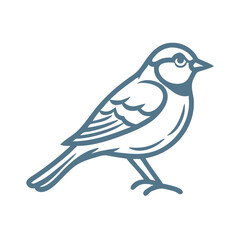 Elegant Great Tit Bird Vector Illustration