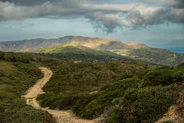 Navy Road Heads East Along Santa Cruz Island