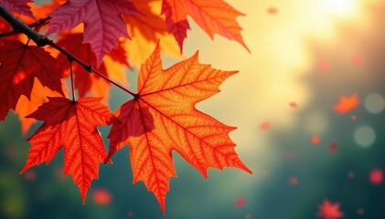 Abstract autumn leaves forming a late-season design , fall, seasonal, autumn