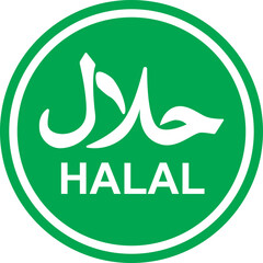 halal sign icon vector