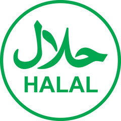 halal sign icon vector