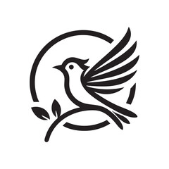 Obraz premium Sparrow Logo Vector Illustration 