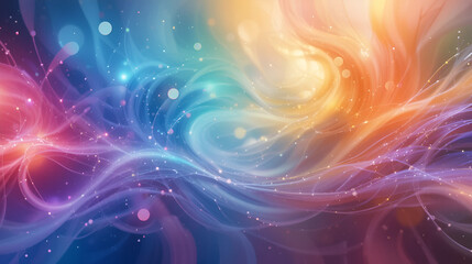 Fototapeta premium Radiant vibrant textures blending dynamic luminous gradient designs